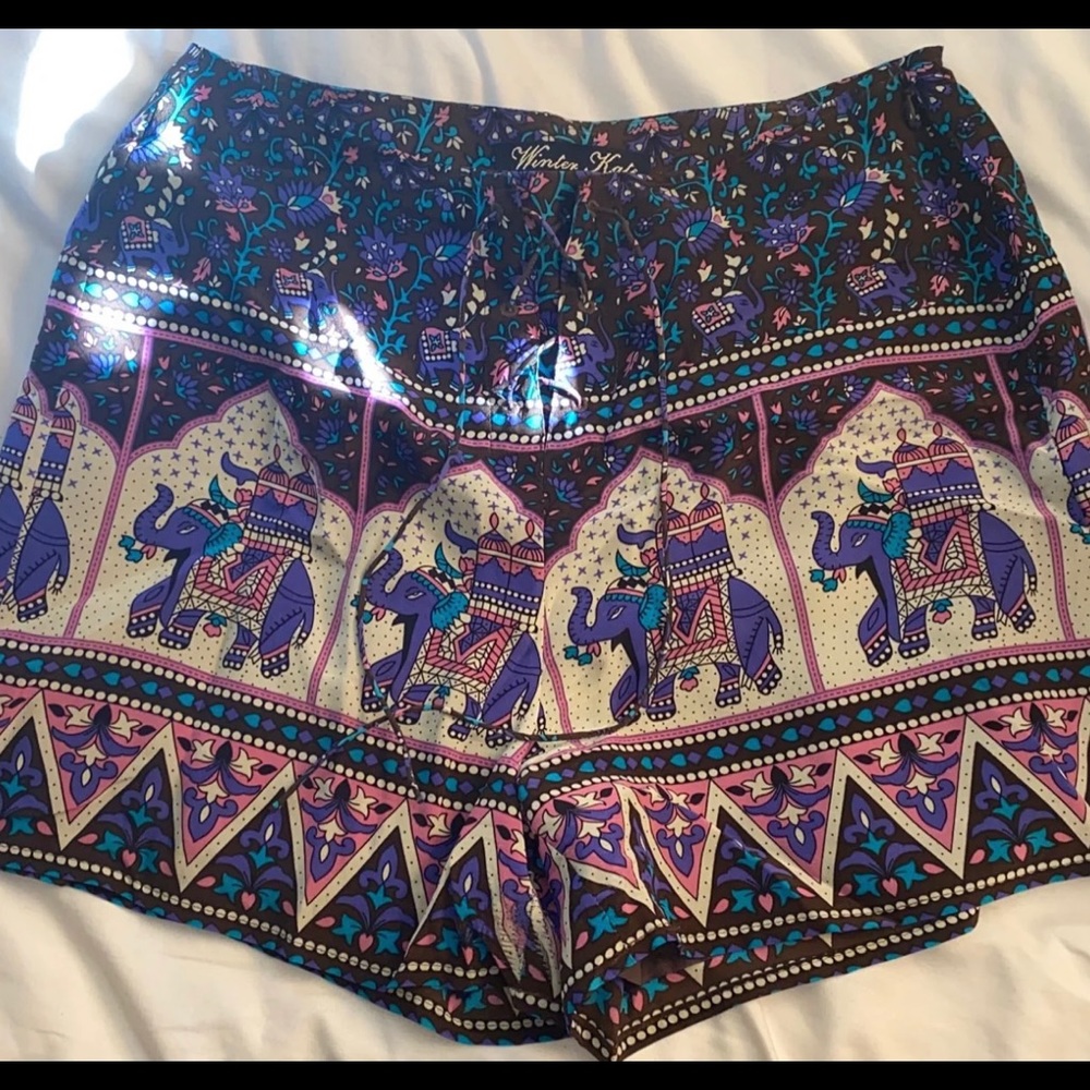 WINTER KATE 100% vintage silk shorts